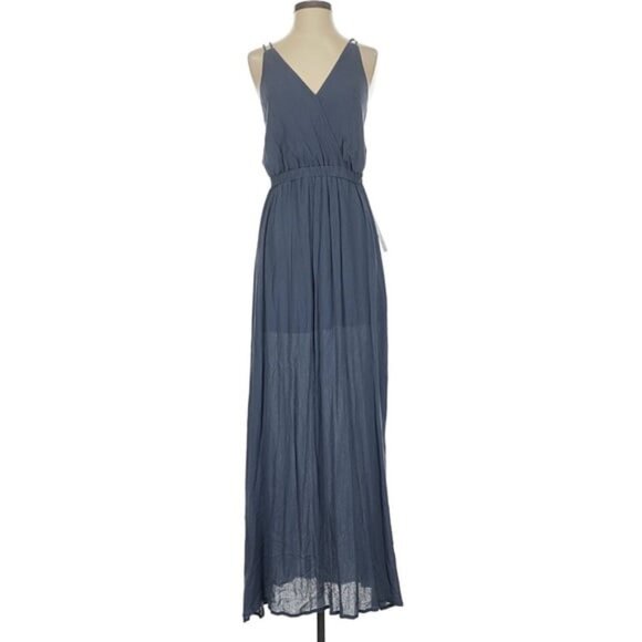 NWT Lulus Lost In Paradise Dusty Blue Maxi Dress - Picture 2 of 7